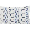 White And Blue Tufted Geo Lumbar Pillow-Kirkland's Home Cheap