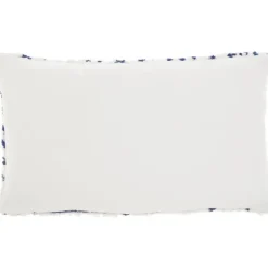 White And Blue Tufted Geo Lumbar Pillow-Kirkland's Home Cheap