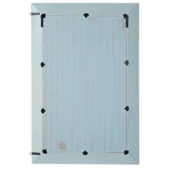 White And Blue Wood Frame Mirror, 32X48 In.-Kirkland's Home Cheap