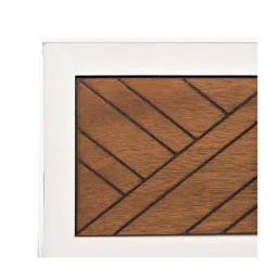 White And Brown Herringbone Console Table-Kirkland's Home Store