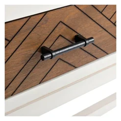 White And Brown Herringbone Console Table-Kirkland's Home Store
