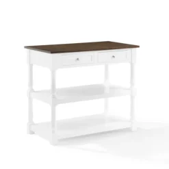 White And Brown Wood Kitchen Island-Kirkland's Home New