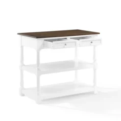White And Brown Wood Kitchen Island-Kirkland's Home New