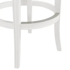 White And Faux Leather Swivel Bar Stool-Kirkland's Home Cheap