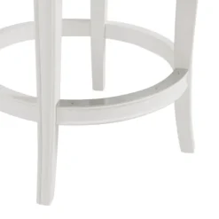 White And Faux Leather Swivel Counter Stool-Kirkland's Home Store