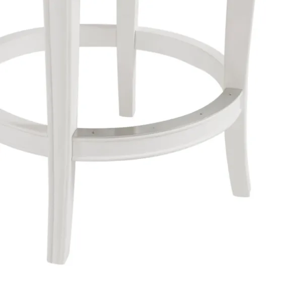 White And Faux Leather Swivel Counter Stool-Kirkland's Home Store