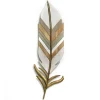 White And Gold Feather Wall Plaque-Kirkland's Home Fashion