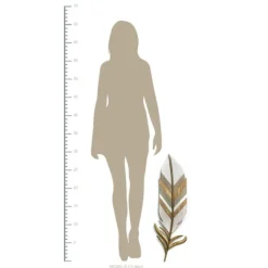 White And Gold Feather Wall Plaque-Kirkland's Home Fashion