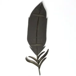 White And Gold Feather Wall Plaque-Kirkland's Home Fashion