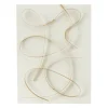 White And Gold Iron Abstract Wave Plaque-Kirkland's Home Outlet