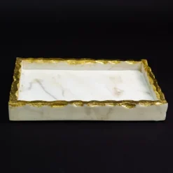 White And Gold Marble Vanity Tray-Kirkland's Home Clearance
