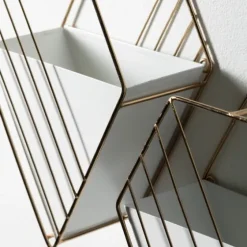 White And Gold Metal Wall Pockets, Set Of 2-Kirkland's Home Store