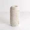 White And Gold Wood Cylinder Vase, 8 In.-Kirkland's Home Discount