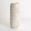White And Gold Wood Cylinder Vase, 12 In.-Kirkland's Home New