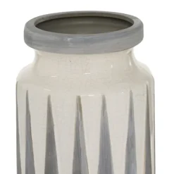 White And Gray Geometric Triangle Vase, 13 In.-Kirkland's Home Best