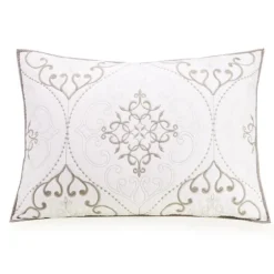 White And Gray Pattern 3-Pc. King Quilt Set-Kirkland's Home Outlet
