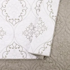 White And Gray Pattern 3-Pc. King Quilt Set-Kirkland's Home Outlet