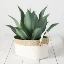 White And Natural Seagrass Woven Baskets, Set Of 3-Kirkland's Home Shop