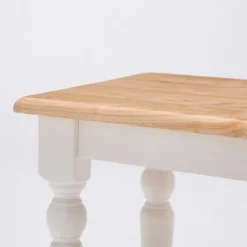 White And Natural Wood Dining Bench-Kirkland's Home Sale