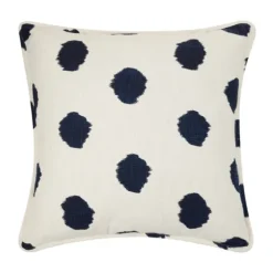 White And Navy Abstract Dot Pillow-Kirkland's Home Outlet