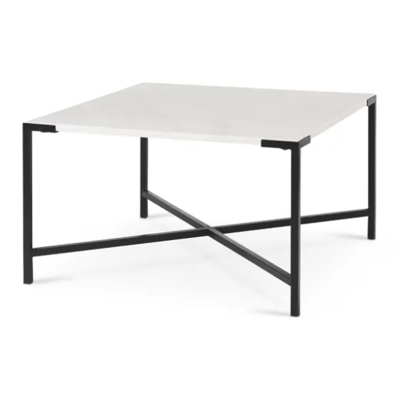 White And Onyx Marble Top Square Coffee Table-Kirkland's Home Outlet