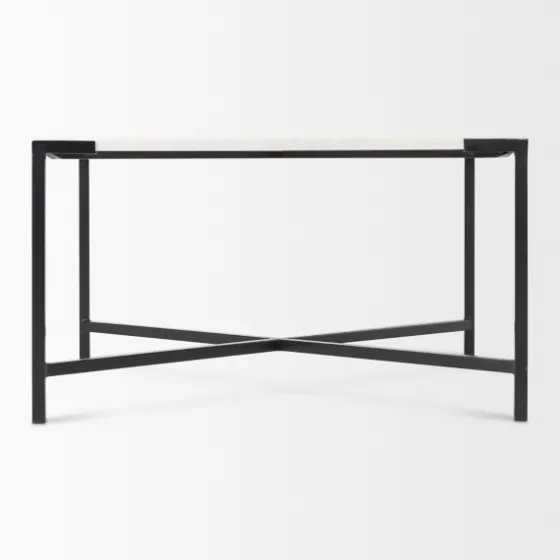 White And Onyx Marble Top Square Coffee Table-Kirkland's Home Outlet
