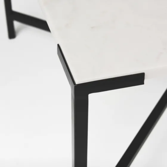 White And Onyx Marble Top Square Coffee Table-Kirkland's Home Outlet