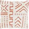 White And Orange Tufted Geo Throw Pillow-Kirkland's Home Clearance
