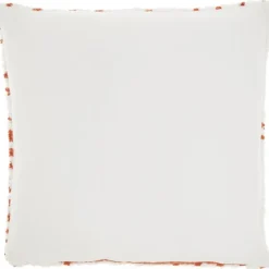 White And Orange Tufted Geo Throw Pillow-Kirkland's Home Clearance
