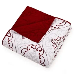 White And Red Pattern 3-Pc. King Quilt Set-Kirkland's Home Online