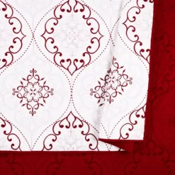 White And Red Pattern 3-Pc. King Quilt Set-Kirkland's Home Online