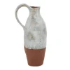 White And Rust Brown Ceramic Vase, 14 In.-Kirkland's Home Fashion