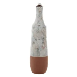 White And Rust Brown Ceramic Vase, 23 In.-Kirkland's Home Cheap