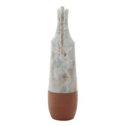 White And Rust Brown Ceramic Vase, 23 In.-Kirkland's Home Cheap