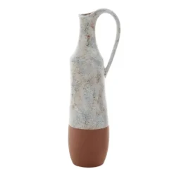 White And Rust Brown Ceramic Vase, 23 In.-Kirkland's Home Cheap