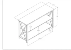 White And Rustic Oak Wood Farmhouse Console Table-Kirkland's Home Store