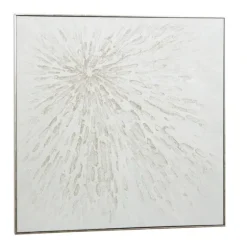 White And Silver Impasto Abstract Canvas Art Print-Kirkland's Home Fashion
