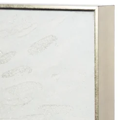 White And Silver Impasto Abstract Canvas Art Print-Kirkland's Home Fashion
