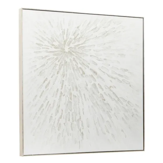 White And Silver Impasto Abstract Canvas Art Print-Kirkland's Home Fashion