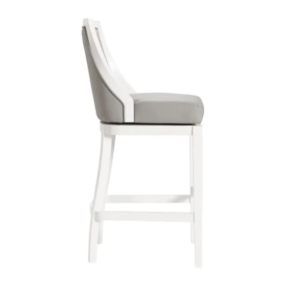 White And Swivel Bar Stools, Set Of 2-Kirkland's Home Hot