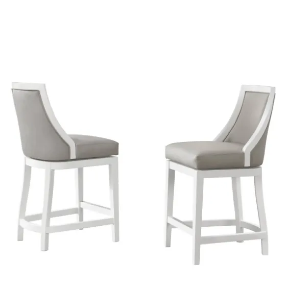 White And Swivel Counter Stools, Set Of 2-Kirkland's Home New