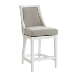 White And Swivel Counter Stools, Set Of 2-Kirkland's Home New