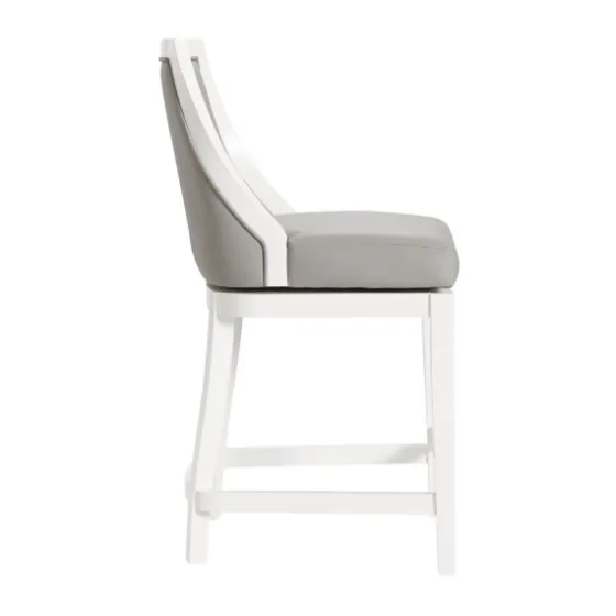 White And Swivel Counter Stools, Set Of 2-Kirkland's Home New