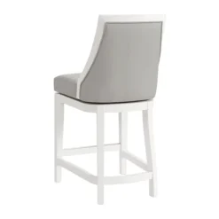 White And Swivel Counter Stools, Set Of 2-Kirkland's Home New