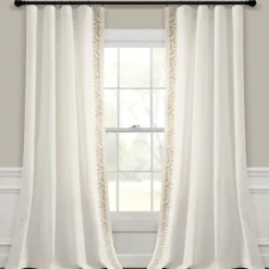 White And Tan Embroidered Curtain Panel, 84 In.-Kirkland's Home Hot