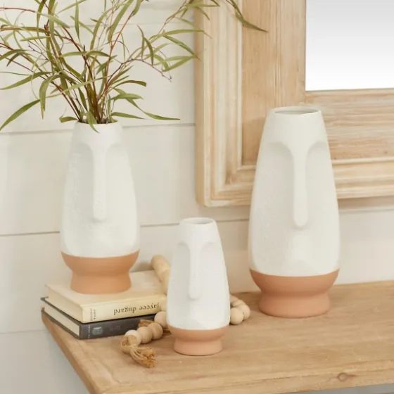 White And Tan Two Tone 3-Pc. Vases-Kirkland's Home Best Sale
