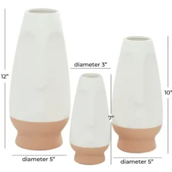 White And Tan Two Tone 3-Pc. Vases-Kirkland's Home Best Sale