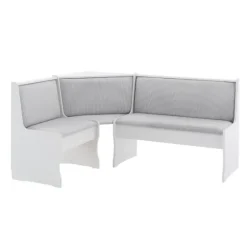 White And Upholstered 3-Pc Dining Nook Set-Kirkland's Home Discount