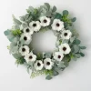 White Anemone Flower Wreath-Kirkland's Home Store