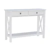 White Antique Pine X Console Table-Kirkland's Home Fashion